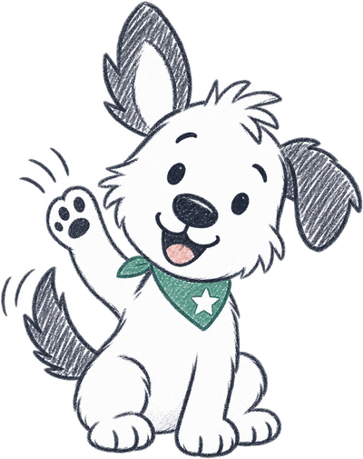 Toto waving goodbye